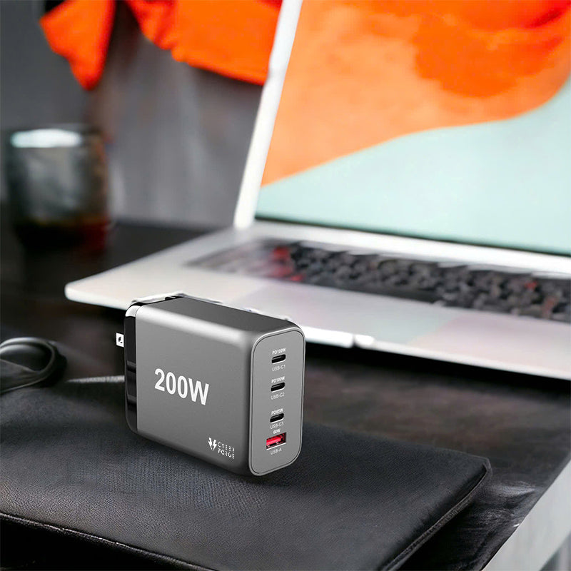 The Cyber Forge™ 200W GaN Charger