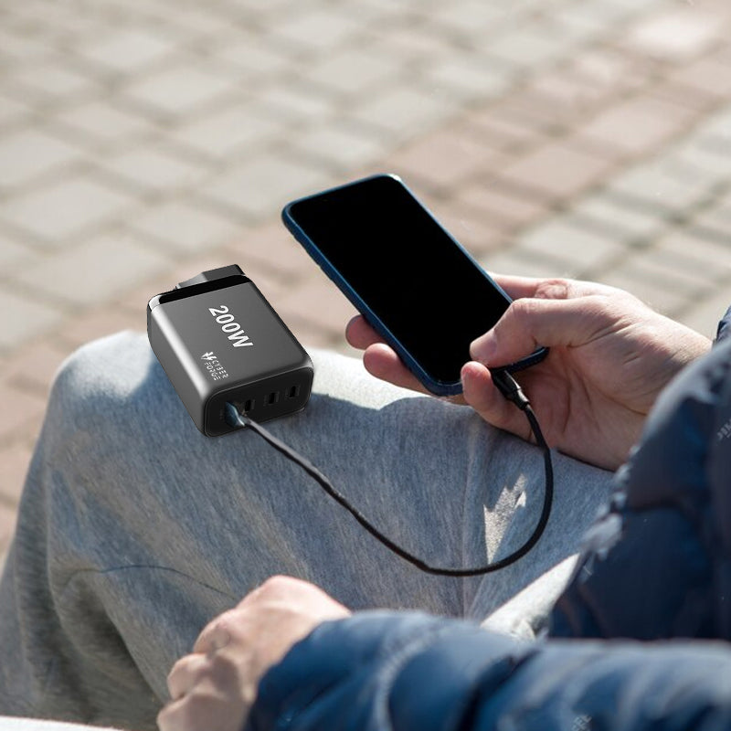 The Cyber Forge™ 200W GaN Charger